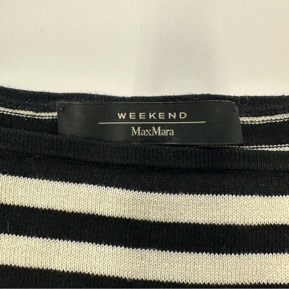 Max Mara Weekend Striped Silk Blend Knit Top - Size Medium - Picture 11 of 12